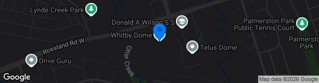 Map showing Whitby Soccer Centre Dome