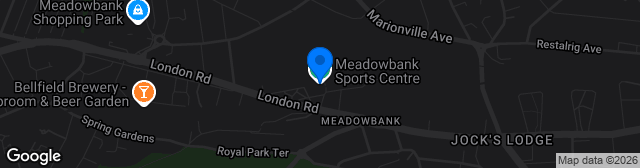 Map showing Meadowbank Stadium
