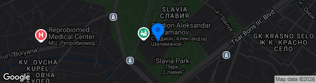Map showing Stadion Aleksandar Shalamanov
