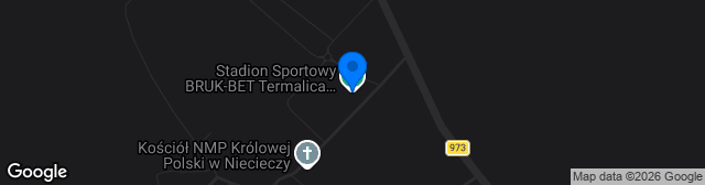 Map showing Stadion Sportowy Bruk-Bet Termalica