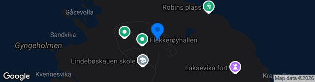 Map showing Cemo Arena Flekkerøy