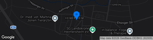 Map showing Heimersheim Kunstrasen