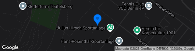 Map showing Julius-Hirsch-Sportanlage 1