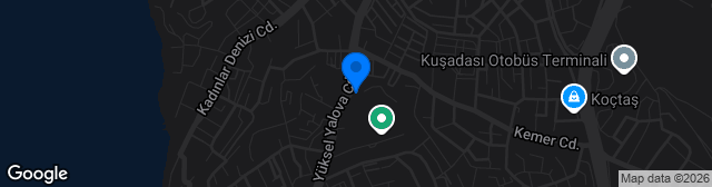 Map showing Kuşadası Belediyesi Özer Türk Stadyumu