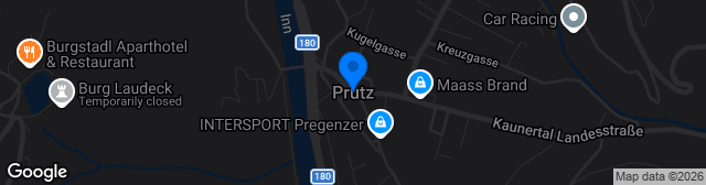 Map showing Sportplatz Prutz