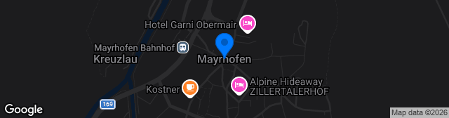 Map showing Alpenstadion Mayrhofen