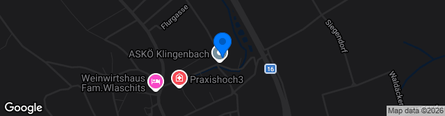 Map showing Grenzstadion Klingenbach