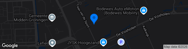 Map showing Sportpark De Kalkwijck (VV Hoogezand)