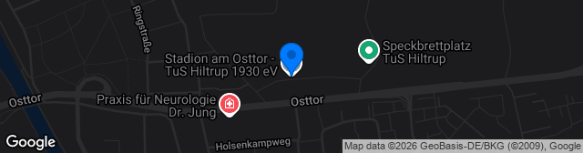 Map showing Rasenplatz TuS Hiltrup