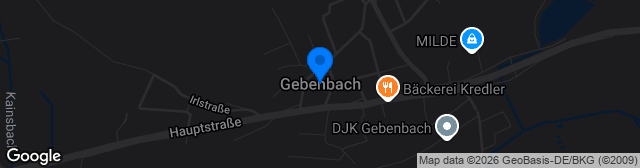 Map showing Sportgelände Gebenbach