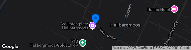 Map showing Sportpark Hallbergmoos