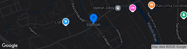Map showing Stadion Kuźni Ustroń