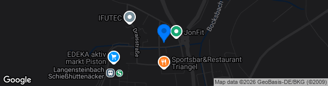 Map showing ATSV Mutschelbach Piston`s EDEKA-Arena
