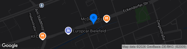 Map showing BIEKRA-Sportpark