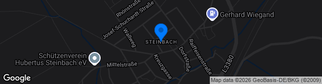 Map showing Rasenplatz 2 Burghaun-Steinbach