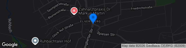 Map showing Elversberg Kunstrasen