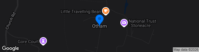 Map showing Otham Sports Ground