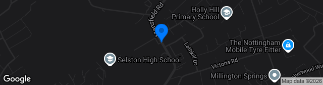 Map showing Mansfield Road