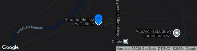 Map showing Stadion Miejski Gubin