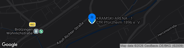 Map showing KRAMSKI-Arena