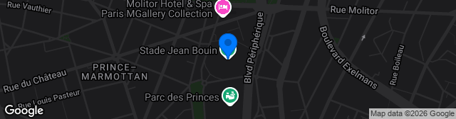Map showing Stade Jean Bouin