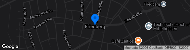 Map showing Rasenplatz Friedberg