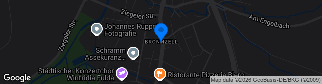 Map showing Rasenplatz Fulda-Bronnzell