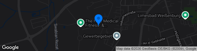 Map showing DOTLUX Fußballpark Weißenburg Platz 1
