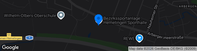 Map showing Bezirkssportanlage Obervieland