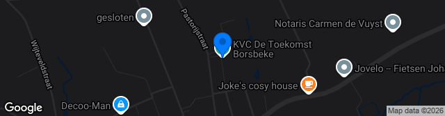 Map showing Terrein KVC De Toekomst Borsbeke