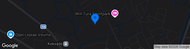 Map showing Terrein KSV Veurne