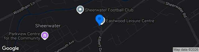 Map showing Eastwood Leisure Centre