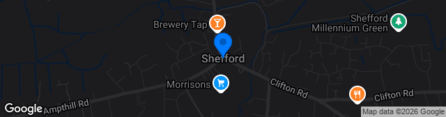 Map showing Shefford Sports Club