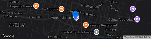 Map showing Estadio Núcleo Deportivo y Espectáculos