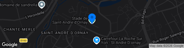 Map showing Stade de Saint-André-d'Ornay