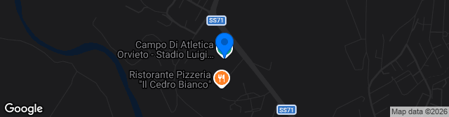 Map showing Stadio Luigi Muzi