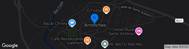 Map showing Estadio Municipal Arronches
