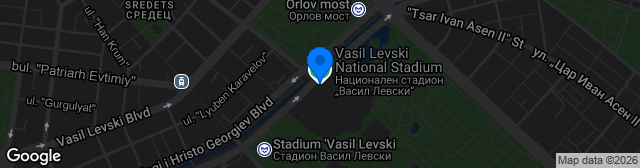 Map showing Stadion Vasil Levski
