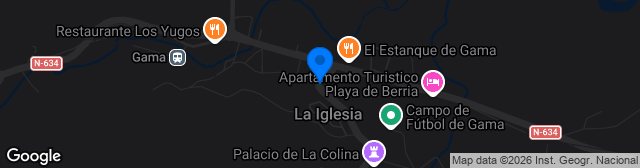 Map showing Estadio Santa María