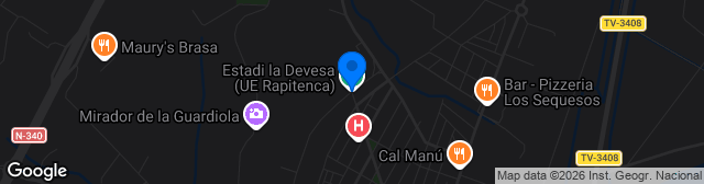 Map showing Estadio La Devesa