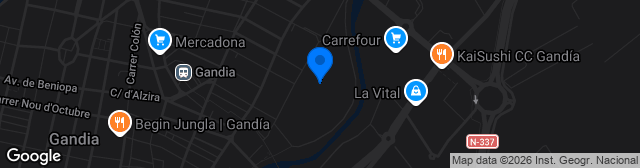 Map showing Estadio Guillermo Olagüe