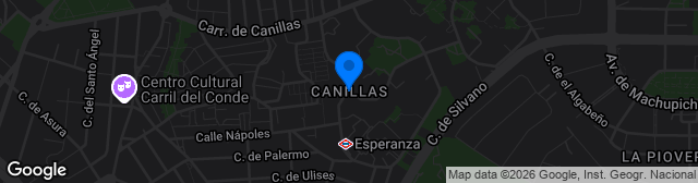 Map showing Estadio Canillas