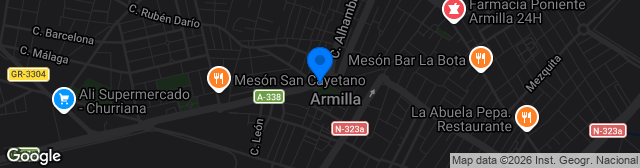 Map showing Estadio Nuevo Municipal