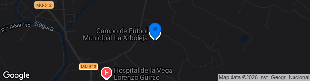 Map showing Estadio de La Arboleja