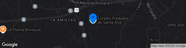 Map showing Estadio de Piedades