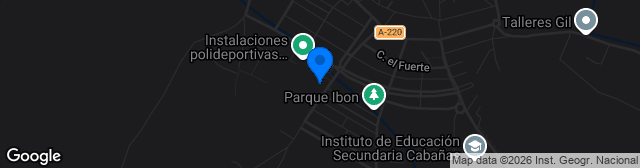 Map showing Campo de Fútbol Municipal Tenerías
