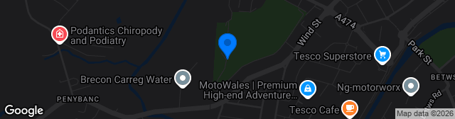 Map showing Ammanford Recreation Ground