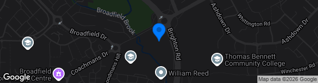 Map showing Broadfield Stadium