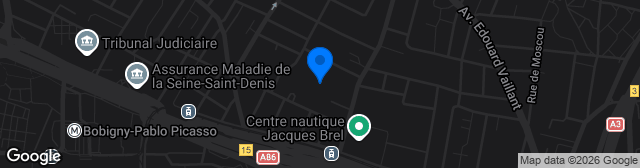 Map showing Stade Auguste Delaune