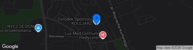 Map showing Ośrodek Sportowy Kolejarz